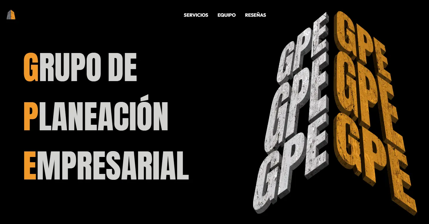 Captura de pantalla del proyecto GPE Consultores