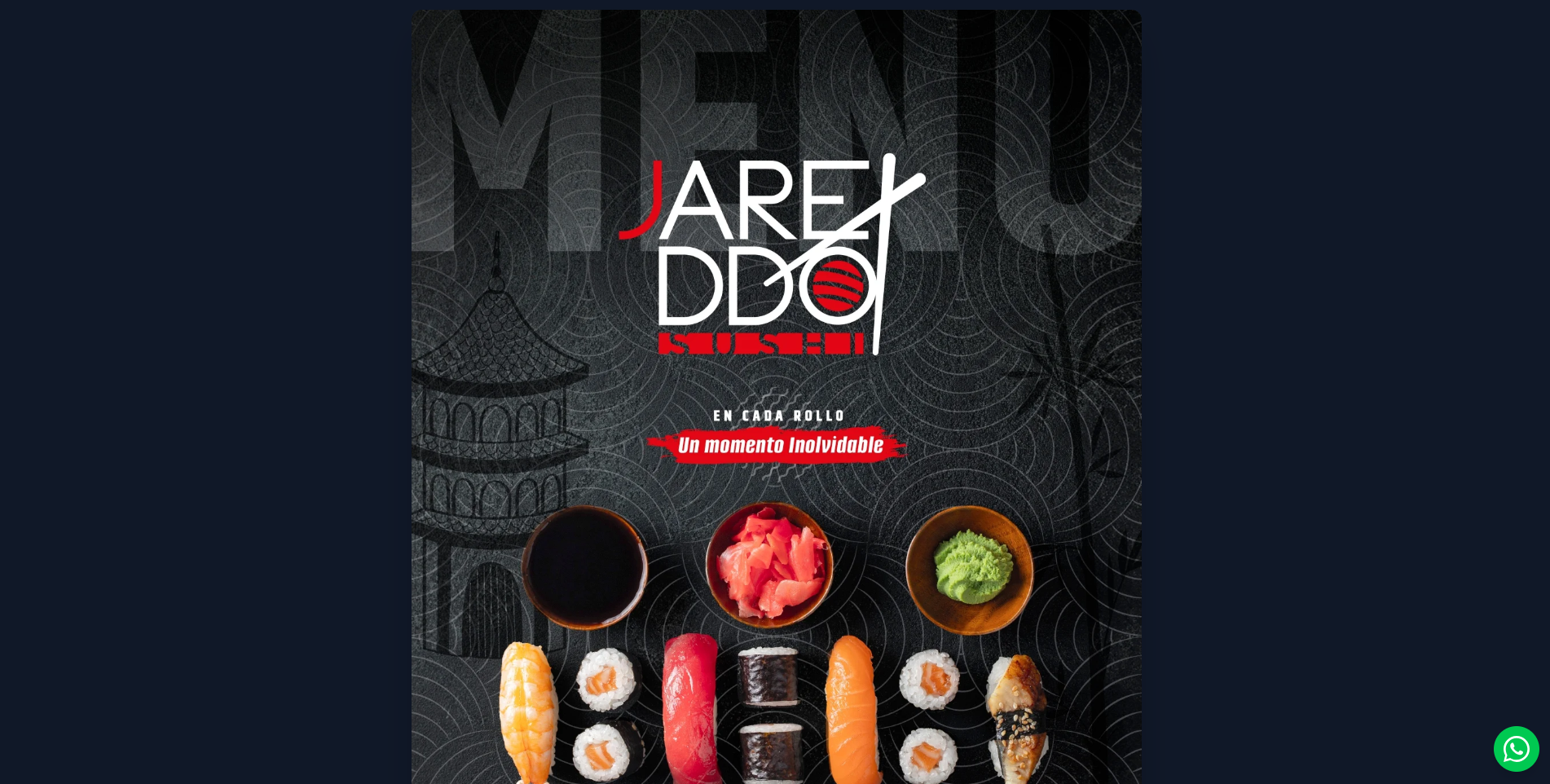 Captura de pantalla del proyecto Jareddo Sushi