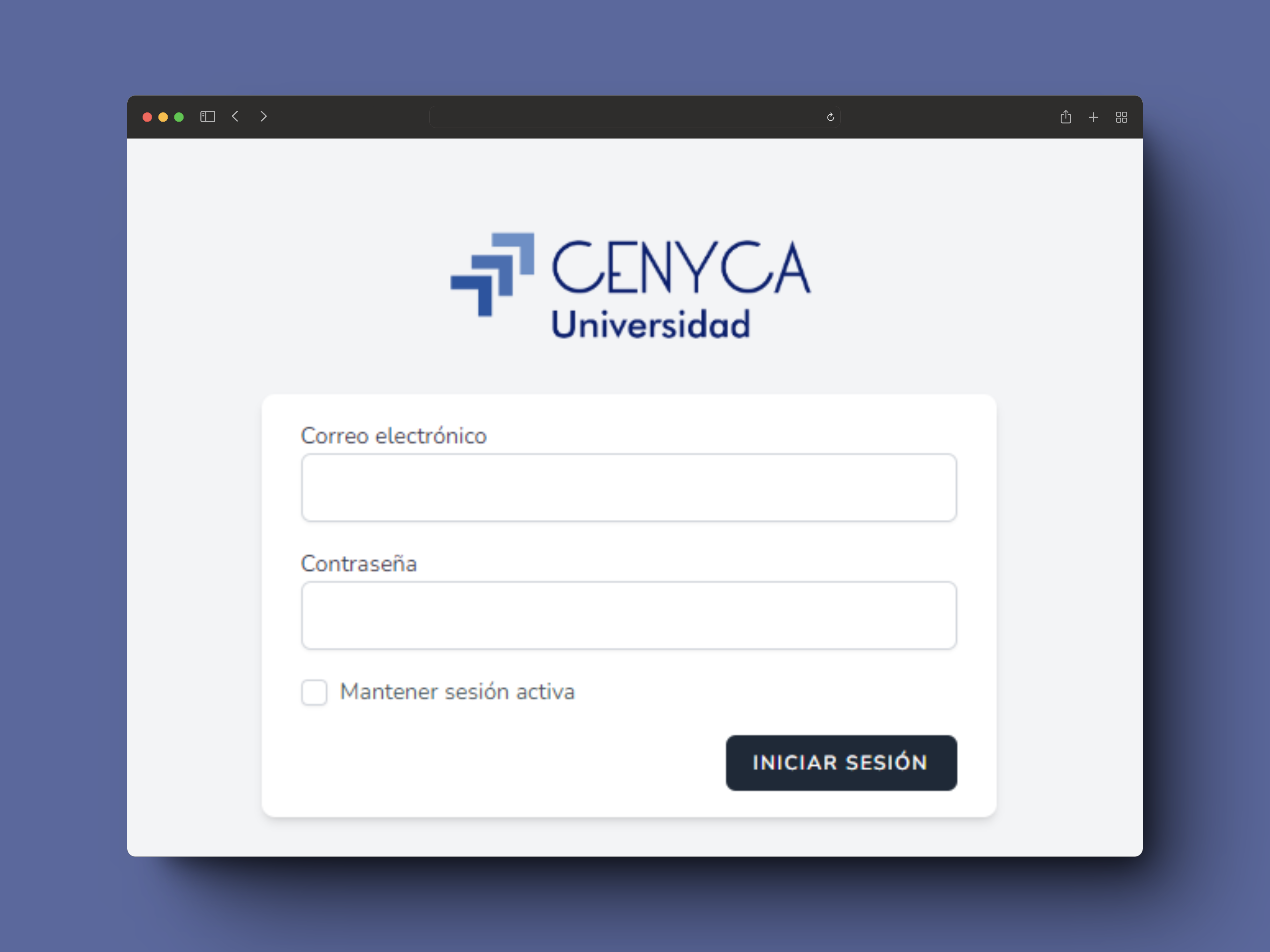Captura de pantalla del proyecto Cenyca Universidad - Laravel/Vue/Tailwind/MySQL