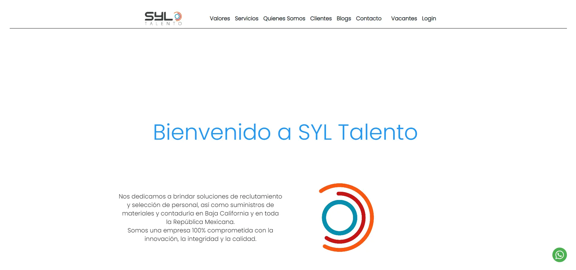 Captura de pantalla del proyecto Syl Talento